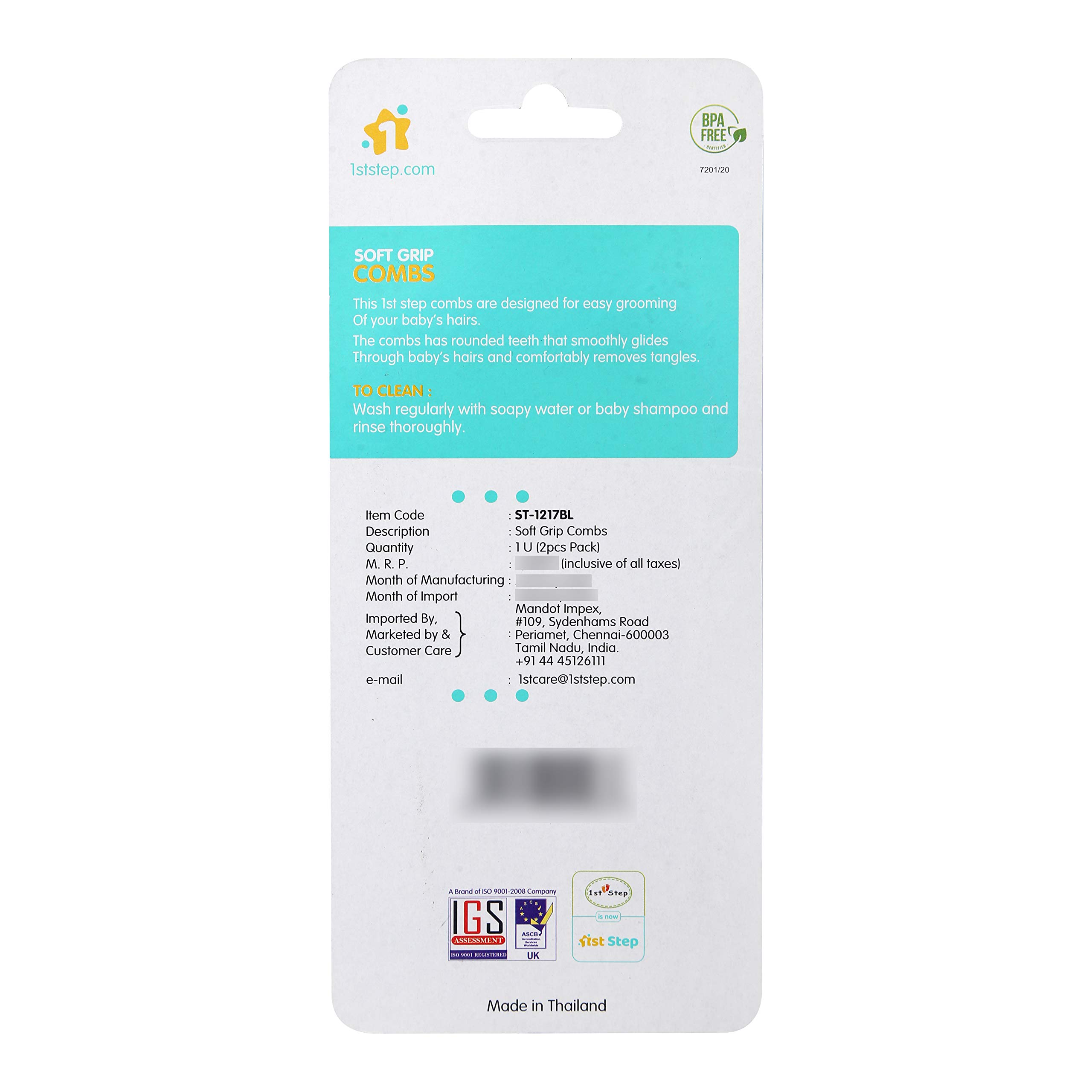 1st Step BPA Free Comb Set (Blue) - Image 4 thumbnail