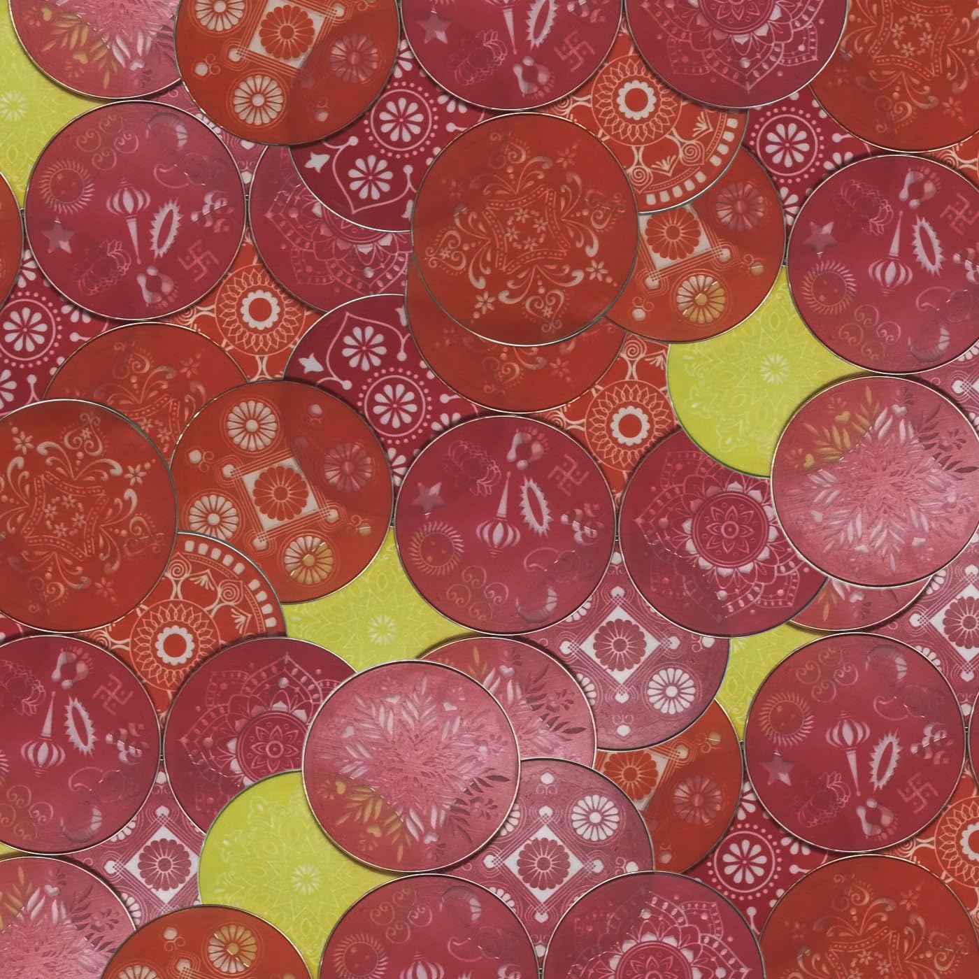 Rangoli Stencils for Floor Decoration Rangoli Jali Tools kit for Diwali Navratri Onam Pongal Durga Pooja Mandir Festival Decorations Combo of 12”-5 | 8”-8 Pieces(Multicolor)