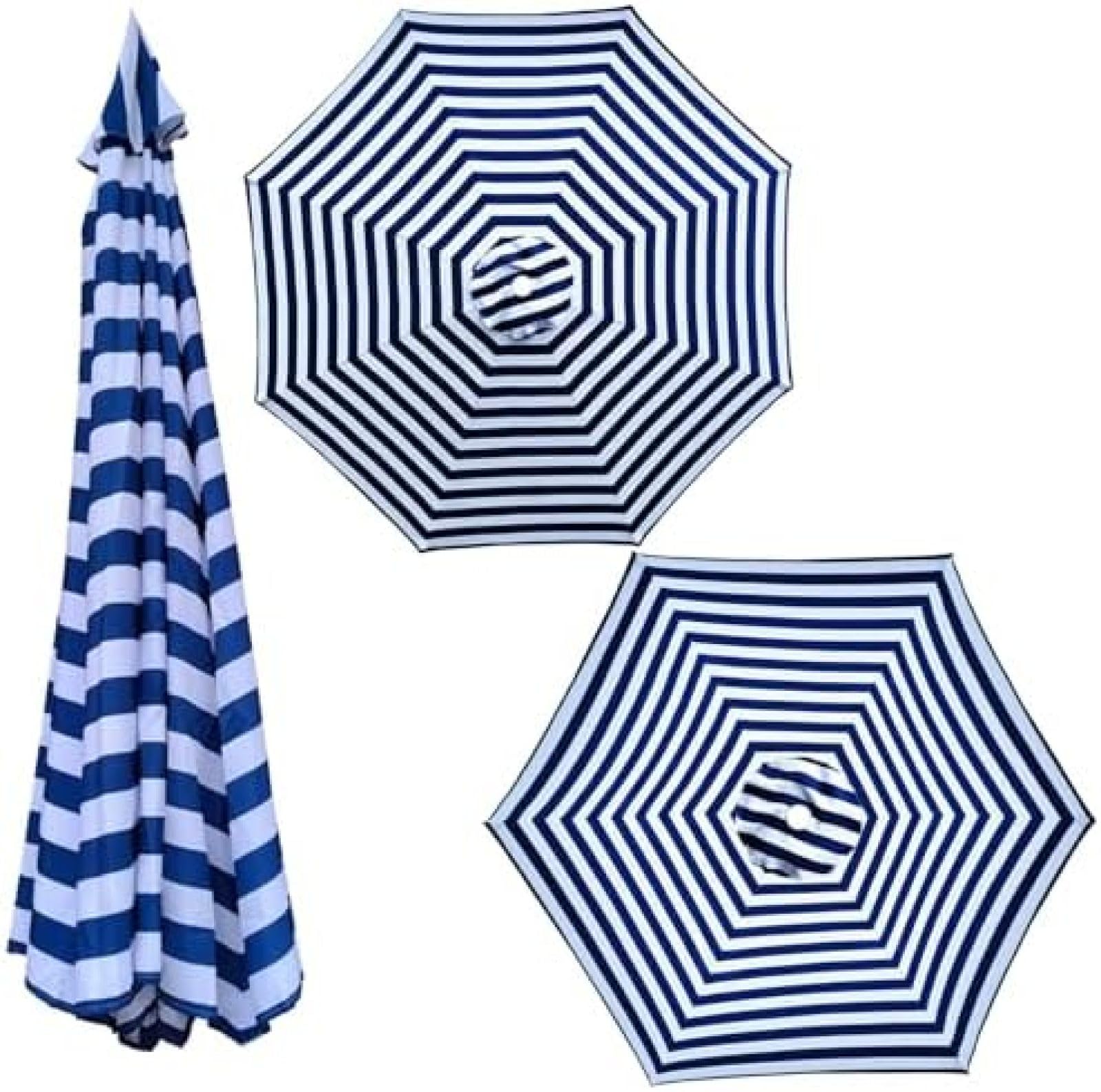 Toldo de repuesto para sombrilla de jardín, resistente a los rayos UV, se adapta a brazos de 6/8, perfecto para patio, piscina, patio, resistente a la intemperie