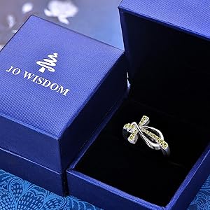 Amazon.com: JO WISDOM Women Ring, 925 Sterling Silver