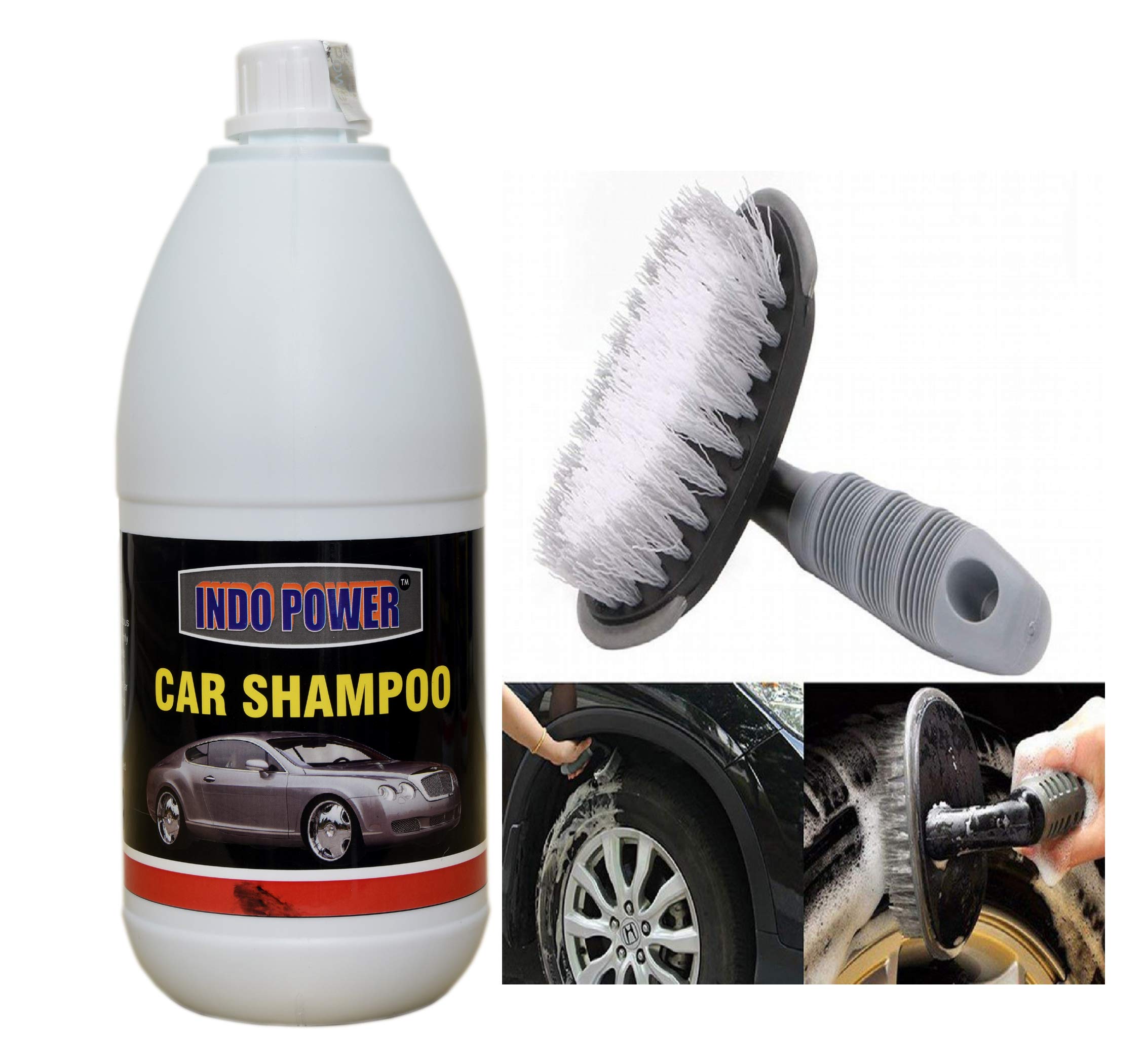INDOPOWER® H859-CAR Shampoo 1ltr.+All Tyre Cleaning Brush 1 pic-picture-35