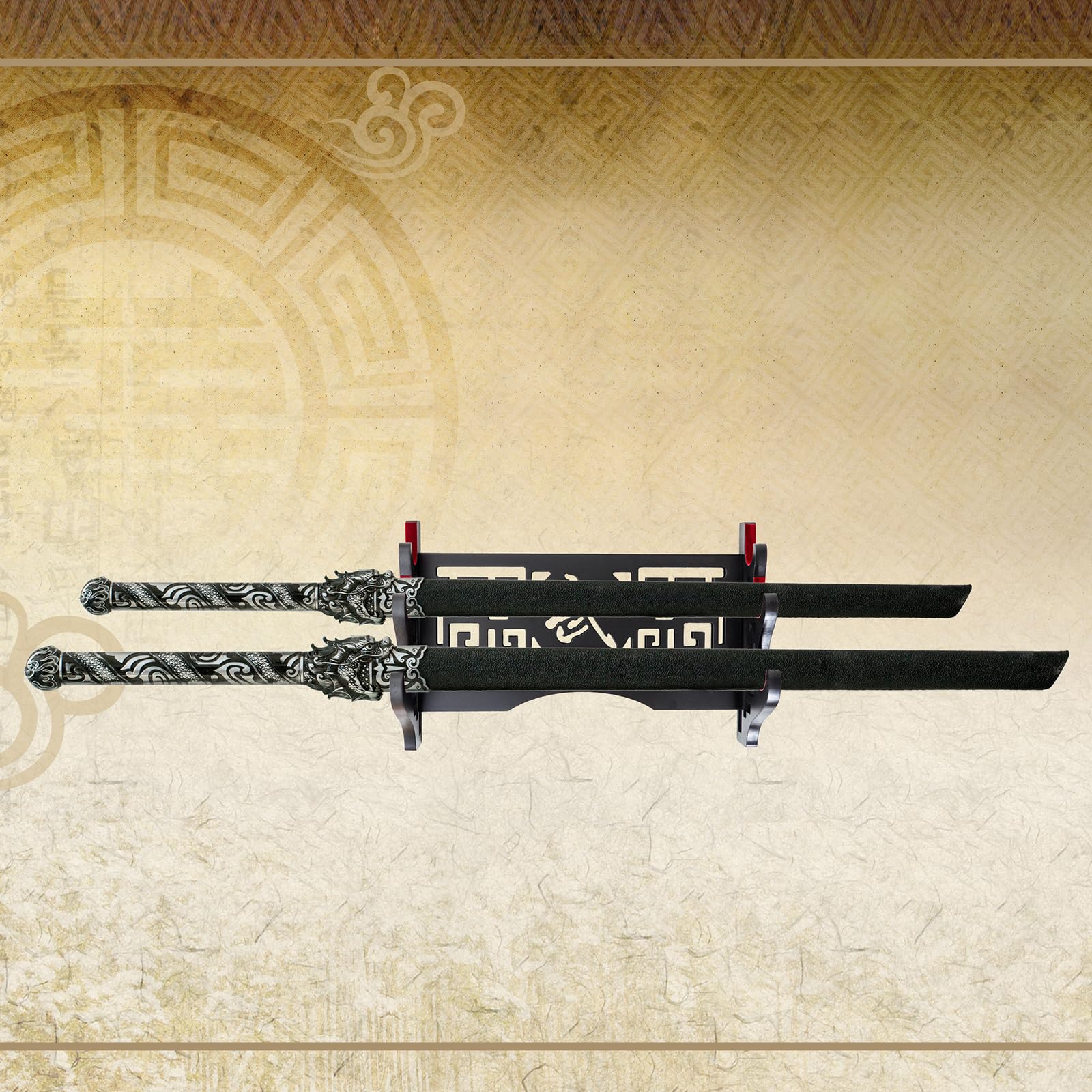 Uchwyt na miecz Katana, uchwyt ścienny, miecz samurajski, stojak na ścianę, wakizashi, tanto, wieszak na ścianę, miecz, stojak na miecz (武 3-poziomowy)