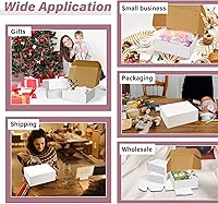 Vista 5 de Paquete de 30 cajas de envío blancas de 9 x 6 x 4 pulgadas, cajas de correo corrugado, cajas de embalaje para productos, caja de cartón reciclable