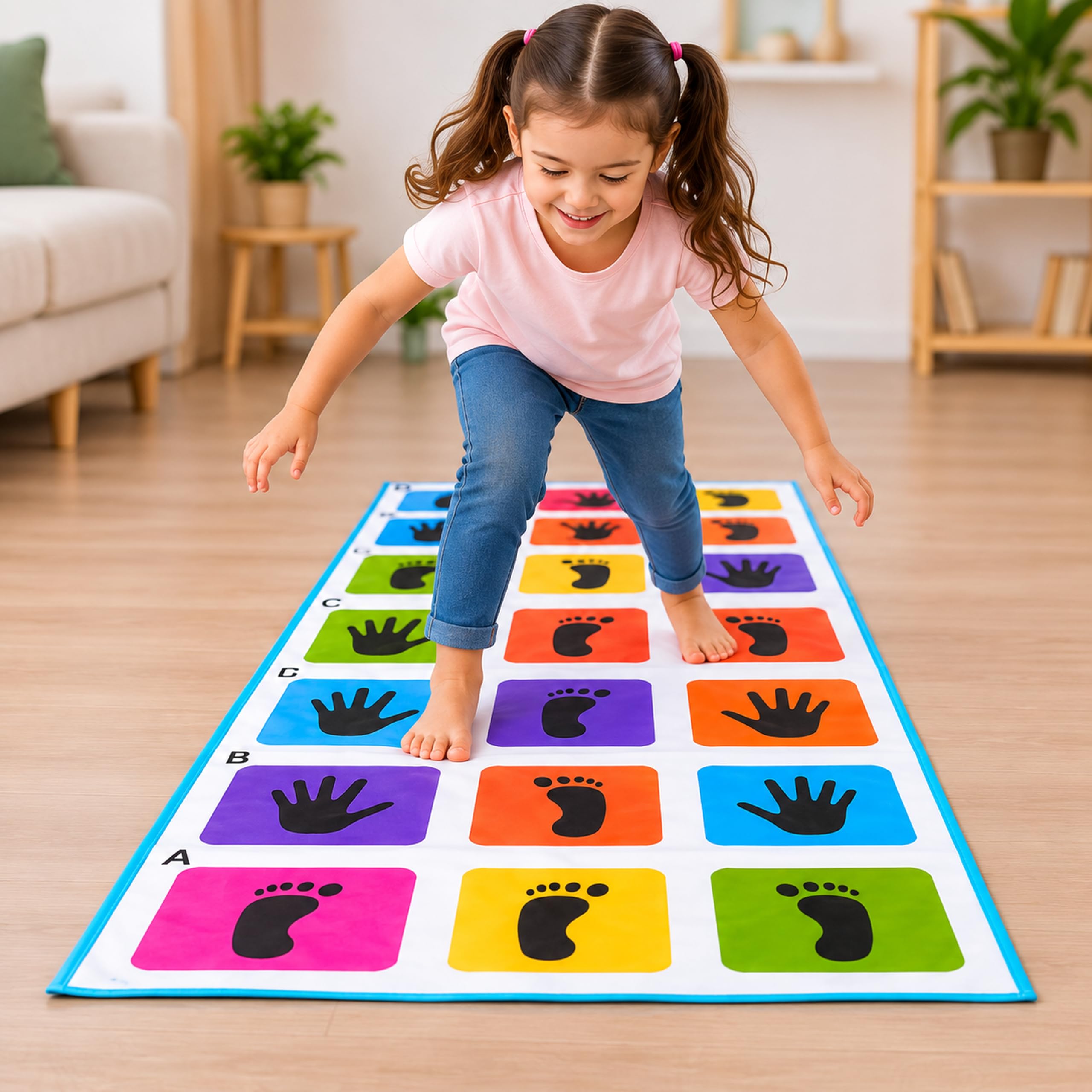 Dorytoy Hopscotch Mat for Kids Floor Games Playmats & Floor Gyms Kith-Kith, Stapu, Langdi, Ekka Dukka, Paandi, Kunte Bille Unique Balancing Game — Amazon image 8