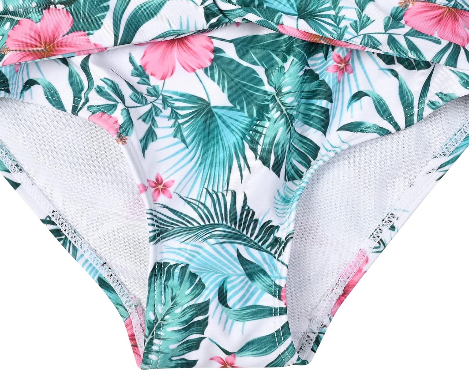 Mirawise Girls Swimsuits Swimwear Bathing Suit Beach Bikini Two Piece Tie Front Swimsiuts 4-13Y