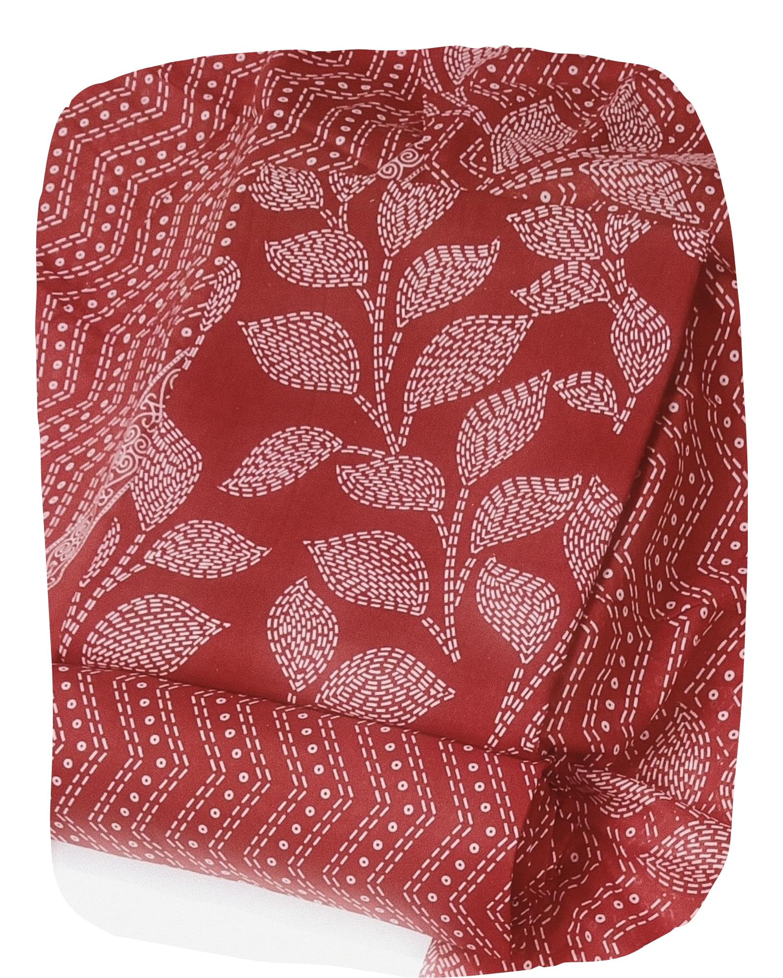 Discharge Prints Pure Soft Cotton Unstitched Salwar Suit Dress Material with Cotton Dupatta-image-7