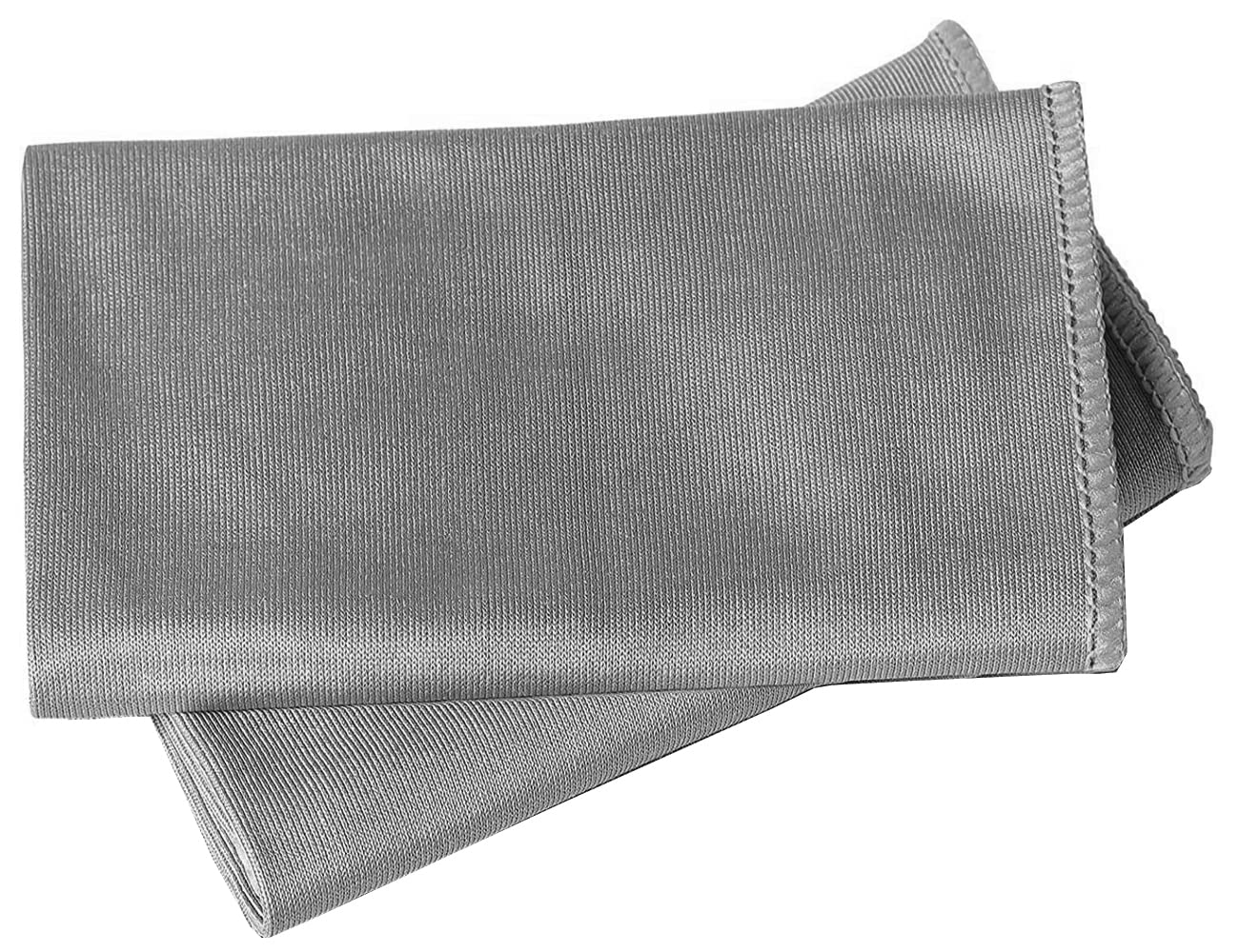 Lirite Grey Microfibre Cleaning Cloths Glass Polishing Cloths Lint Free Cloths Glass Cloths Kitchen Rags Wash Cloths Bar Dish Towel 40Cmx60 Cm 2Pack