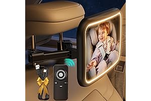 Baby Car Mirror With Light for Infant