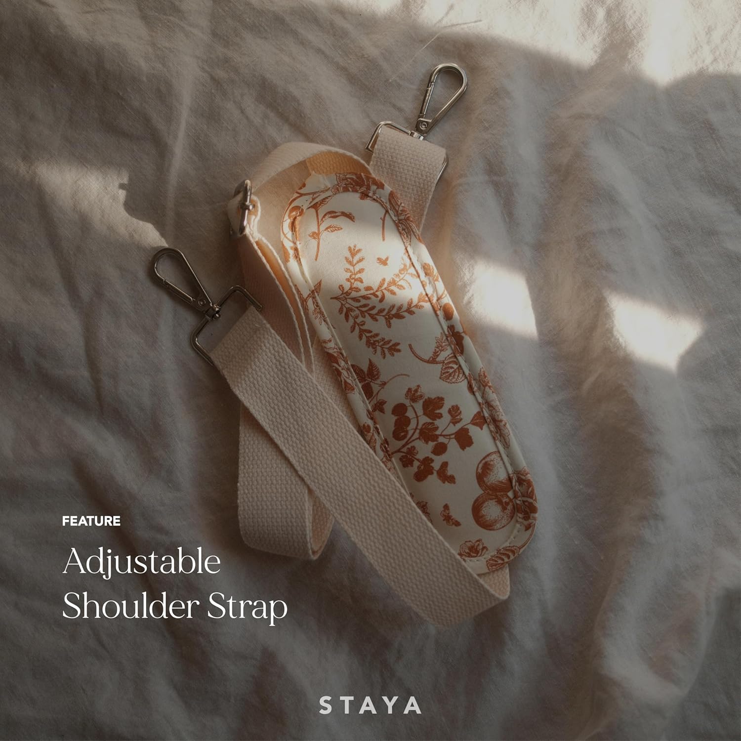 Staya Quilted Weekender Bag for Women – Soft Cotton Travel Duffle, Carry-On Overnight & Hospital Bag, Aesthetic Tote (Peaches)