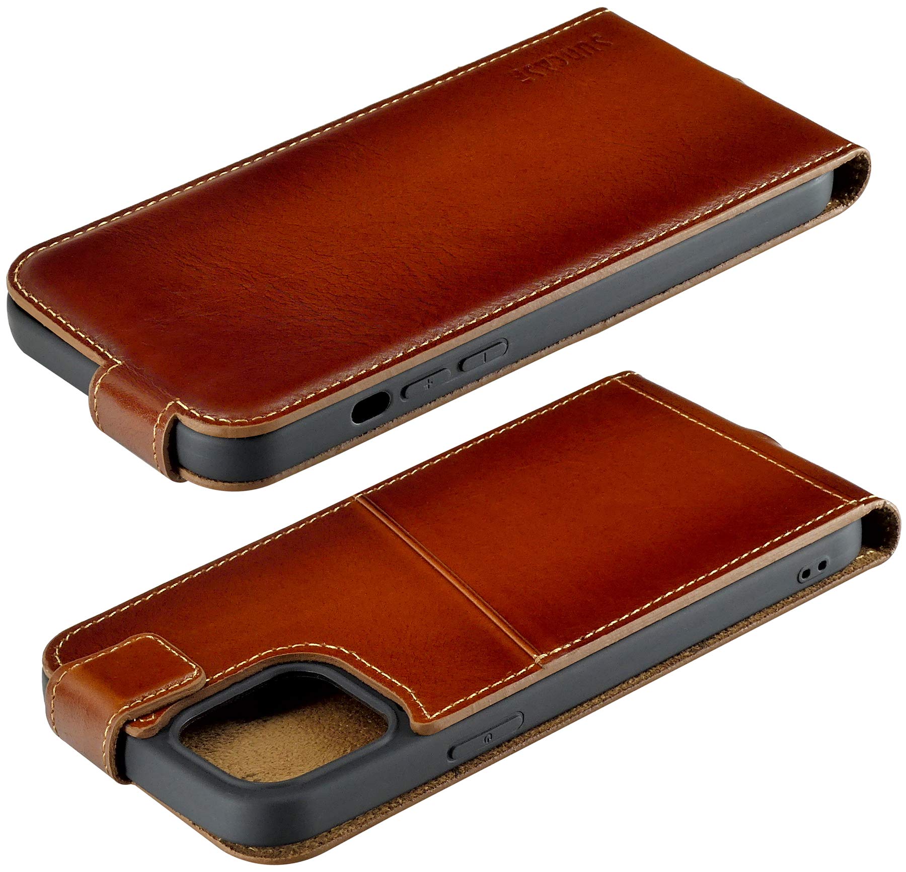 Custodia In Pelle Suncase Per IPhone 12 Pro Max – Caffè Antico, Libro Con Porta Carte E Chiusura Magnetica - 2