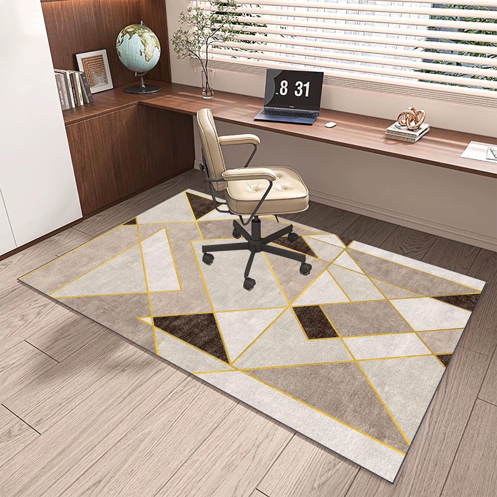 Tapis Gaming Sol, Tapis Protège-Sol, Tapis Chaise de Bureau, Tapis de Protection Protection de sols durs, 140 x 160 cm Tapis Sol Gamer Antidérapant pour Bois/Carrelage pour Bureau et Maison