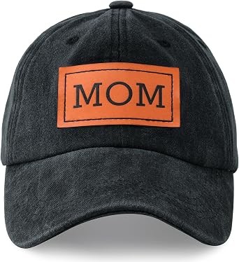 MEINICY Dog Mom Hat Gifts for Women, Mothers Day Birthday Gifts for Mom, Black Cotton Adjustable Baseball Cap for Dog Lovers