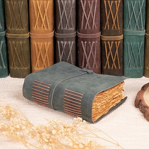 Miniatura 6 de LEATHER VILLAGE Diario de cuero con páginas forradas - Diario a rayas - Diario para mujer - Diario de cuero forrado - Diario de cuero vintage con