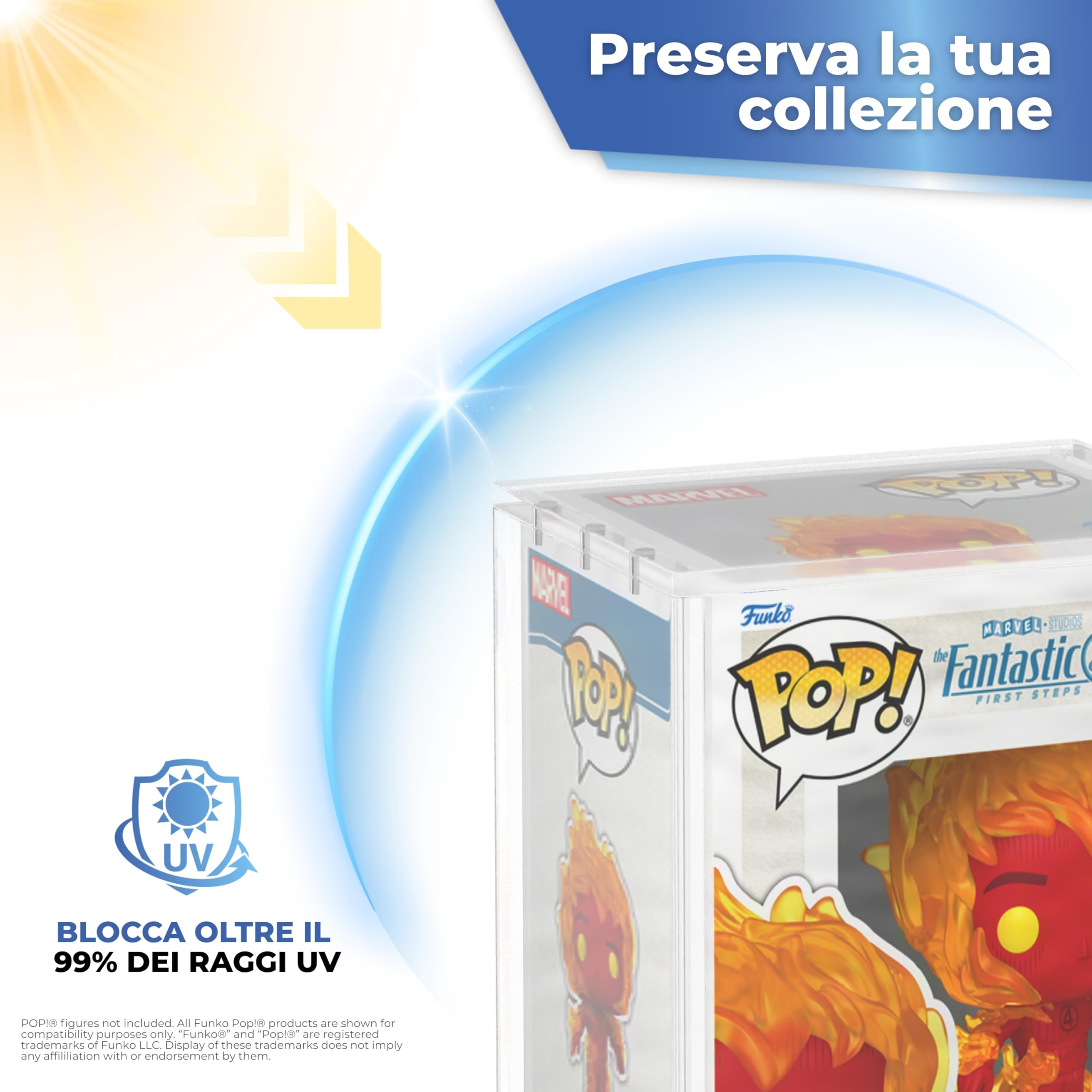 Funko Pop Protector con Magneti N52 – Custodia Funko Pop UV 99% Trasparente e Impilabile – Teca Funko Pop Premium