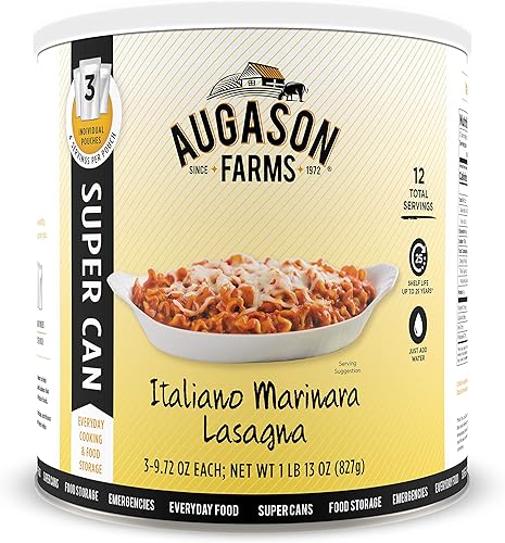 Augason Farms Lasaña 29.63 OZ #10 Super Can