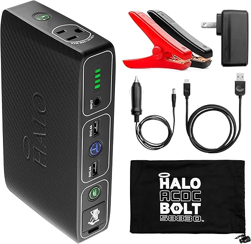Miniatura 7 de HALO Bolt - Cargador portátil de 58,830 mWh para teléfono y laptop, arrancador de automóvil con salida de corriente alterna y cargador de automóvil,