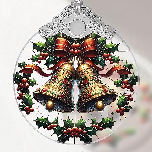 Miniatura 25 de Adorno de vidrio emplomado de gnomo, decoraciones de árbol de Navidad, regalos navideños, ideas de intercambio de regalos Gnomo,Mariposa,Hada de