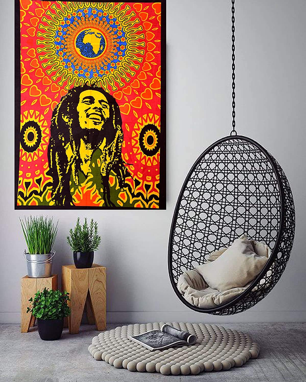 Bob Marley Wall Hanging - Bohemian Tapestry -5 Bob Marley Wall Hanging - Bohemian Tapestry -5