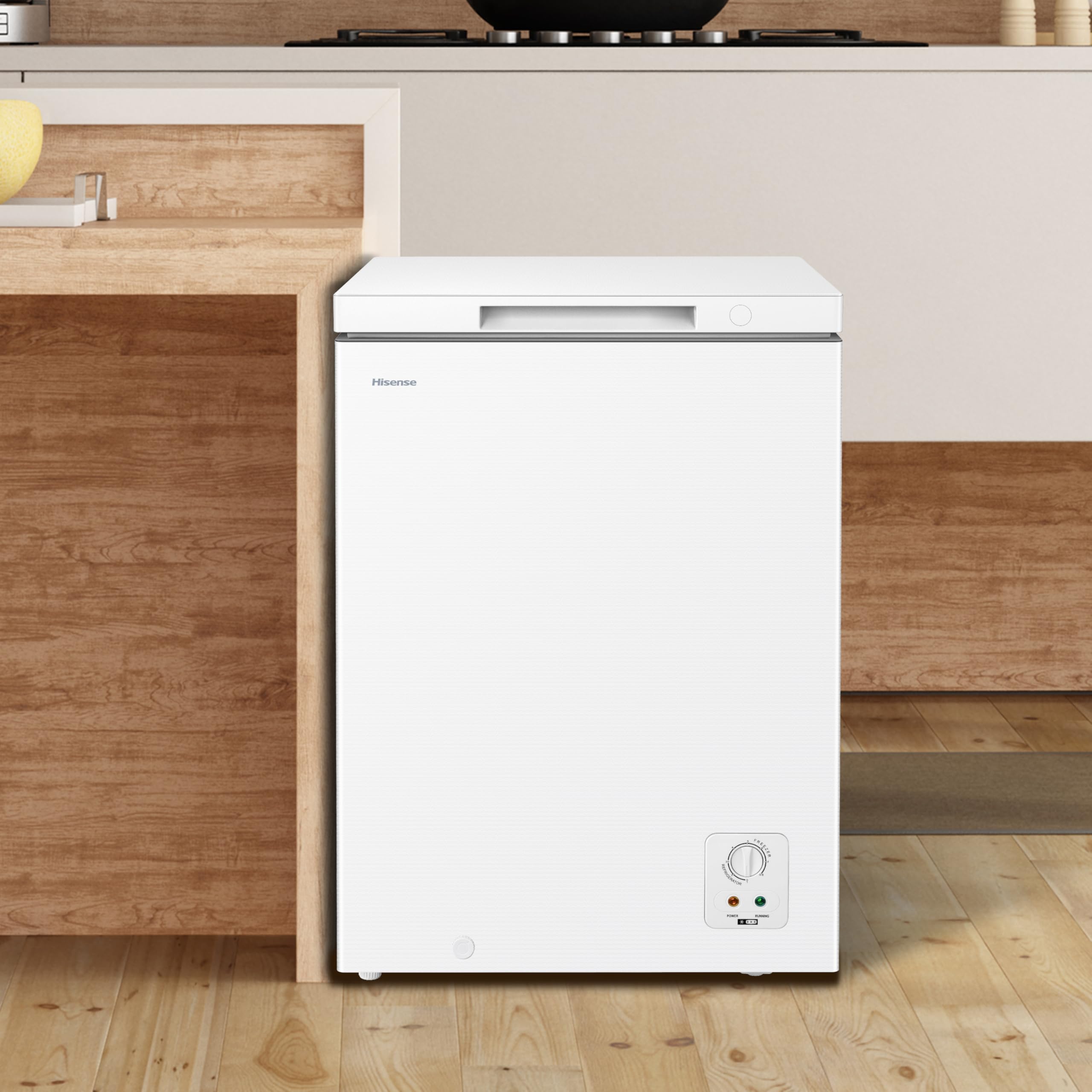 Hisense FT100N1BWE NUOVO Congelatore a Pozzetto con capacità 97 litri, Silenzioso MAX 40 dB, Bianco