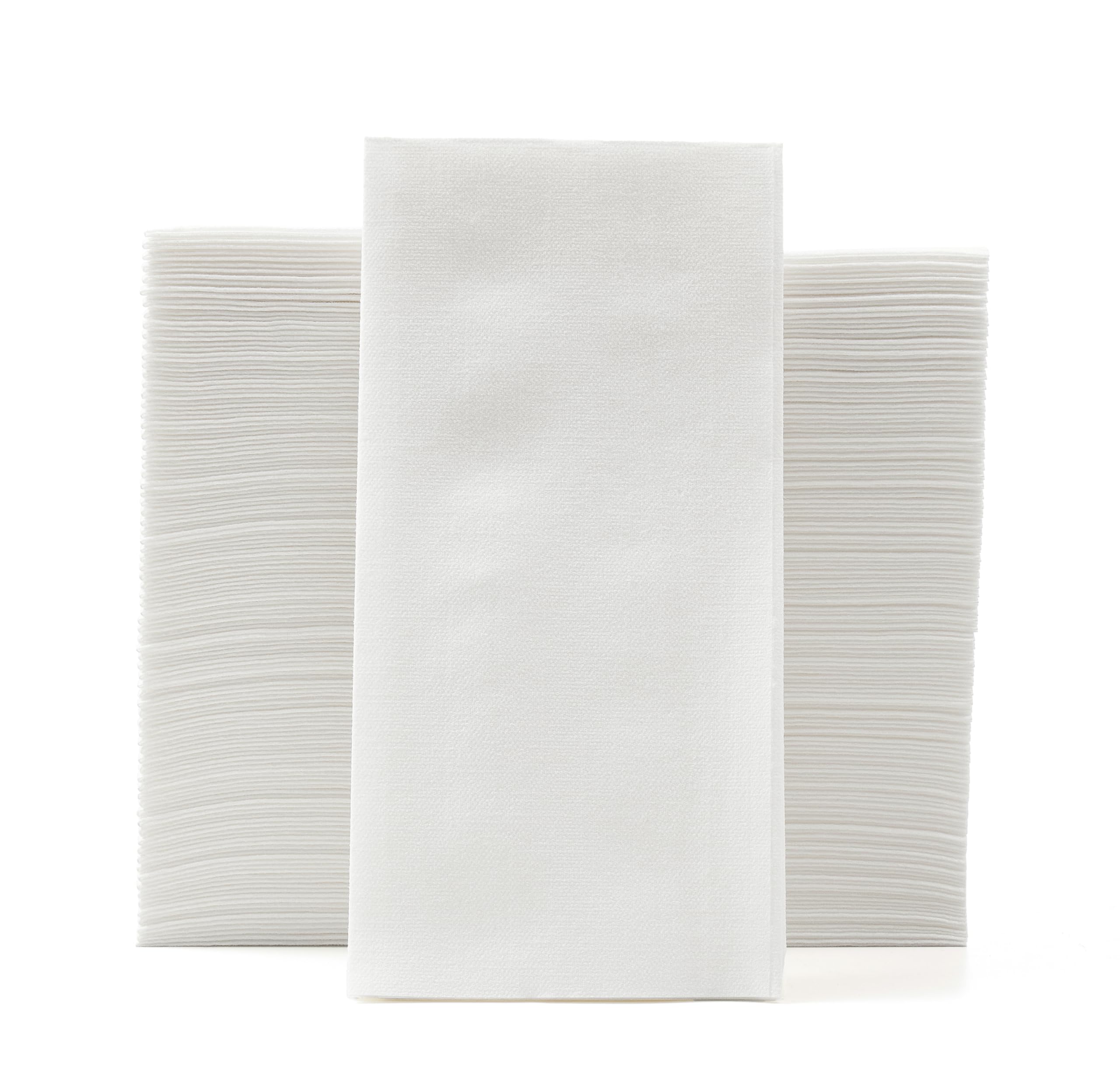 PEACHICHA Disposable Hand Towels Folded Paper Guest Towels, Linen Feel Bathroom Towels for Guests Elegant White Paper Napkins