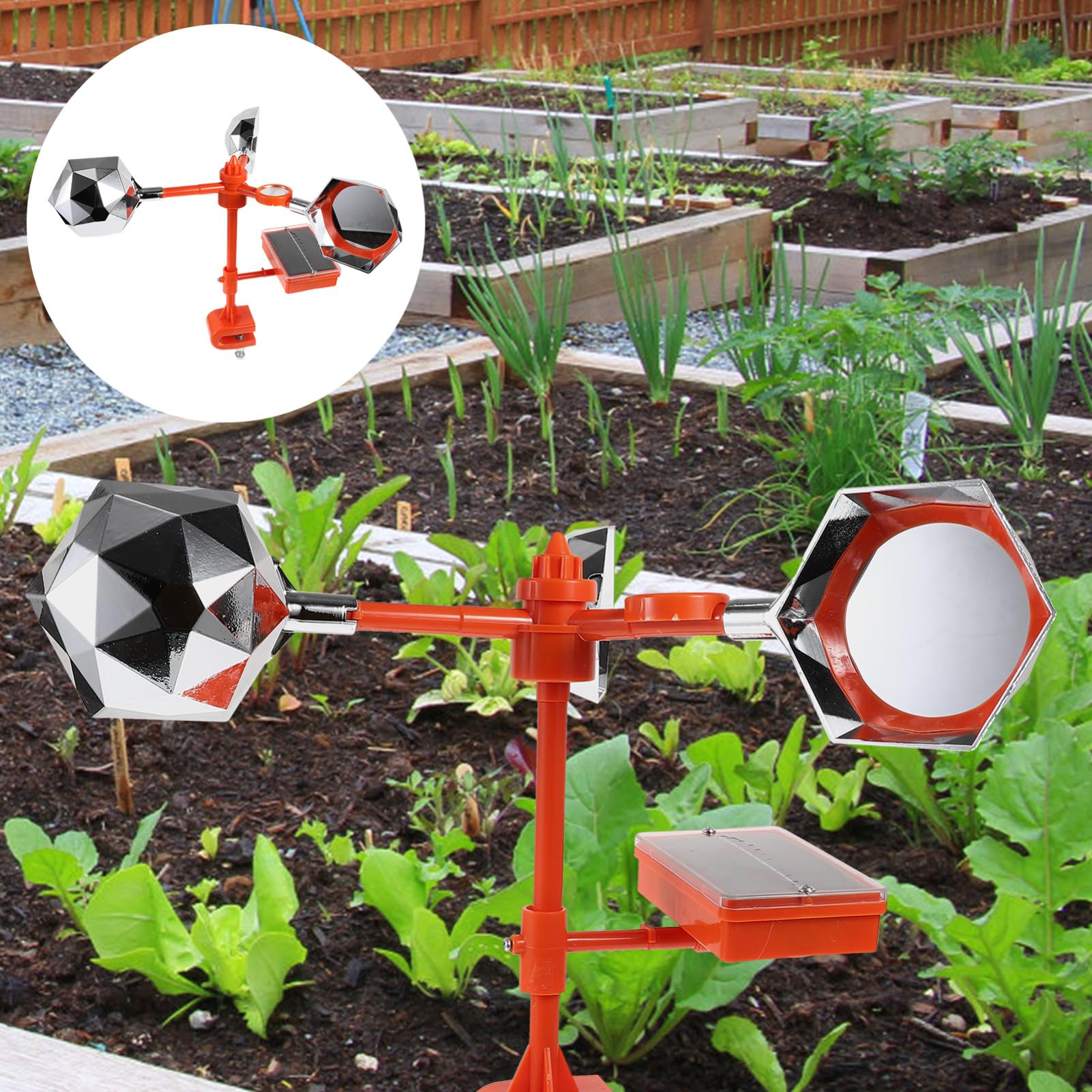 SUPVOX per uccelli riflettente Dispositivo per uccelli con voce deterrente deterrenti corvo spaventapasseri Forniture strumento fornitura giardino plastica