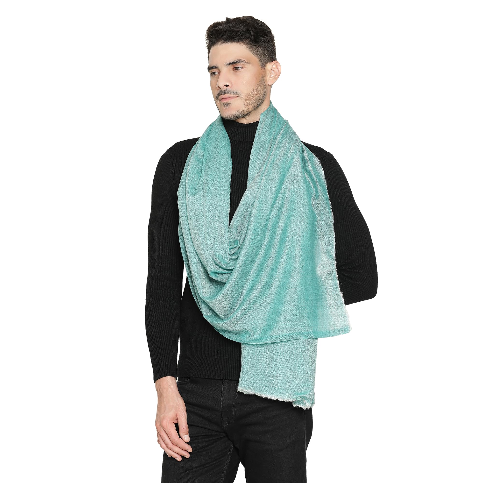 merinomere Formal Wool Blend for Men – Aqua Blue Stole-picture-30
