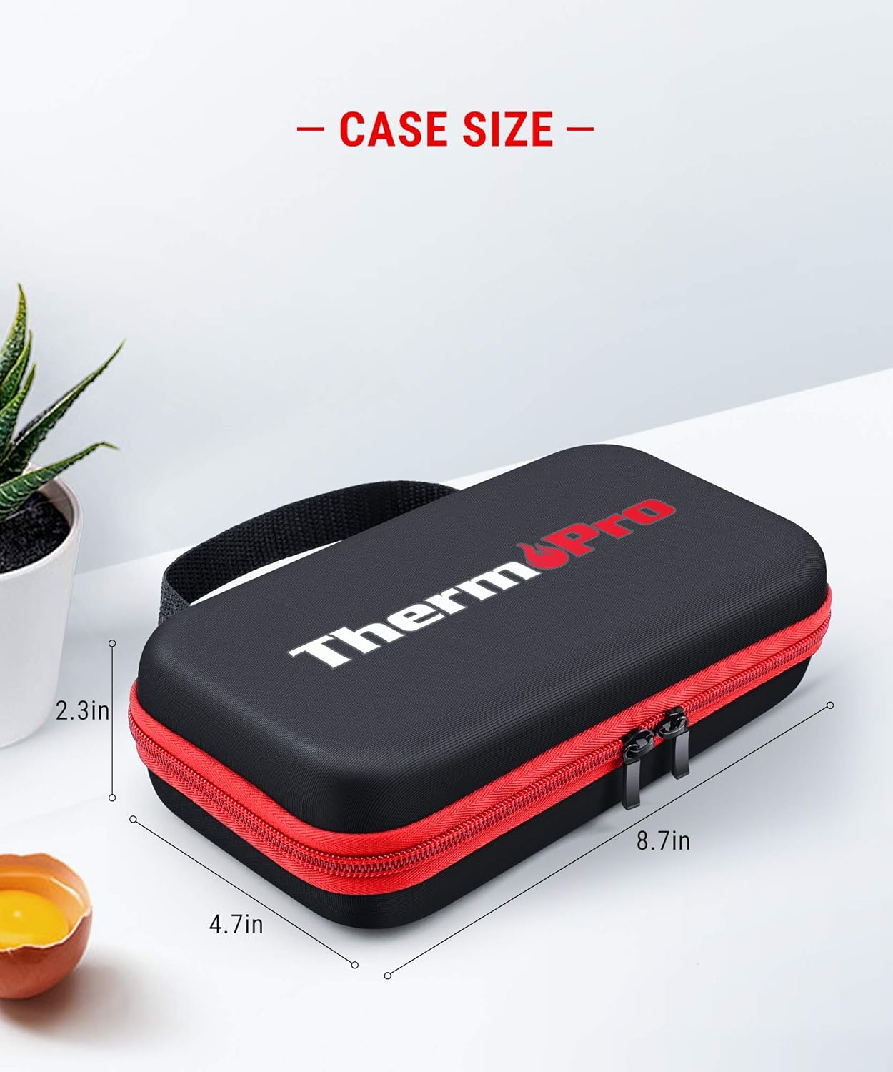 review Official ThermoPro Carrying Case for TP-16, TP-16S, TP-17,TP-17H Digital Cooking Food Meat Thermometer, TP98 Storage Bag Shockproof Waterproof Black Travel Protective Case/Box/Organizer