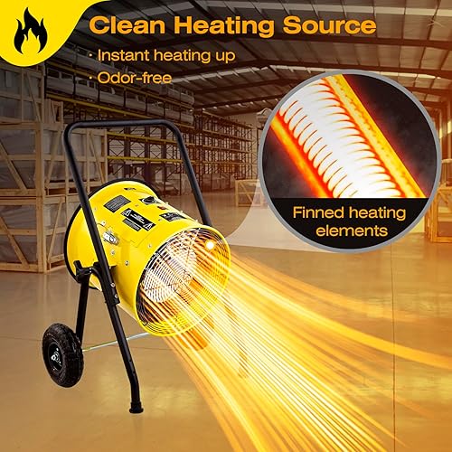 Vista 11 de Dr. Calentador infrarrojo DR-PS11524 Salamandra Construction 15000 vatios, monofásico, ventilador portátil de 240 voltios, calentador eléctrico