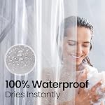 LiBa PEVA 8G Bathroom Shower Curtain Liner, 72" W x 72" H, Clear, 8G Heavy Duty Waterproof Shower Curtain Liner | Non-Toxic shower liner, waterproof plastic shower curtain, rust-proof grommets, weighted magnets, bathroom accessories