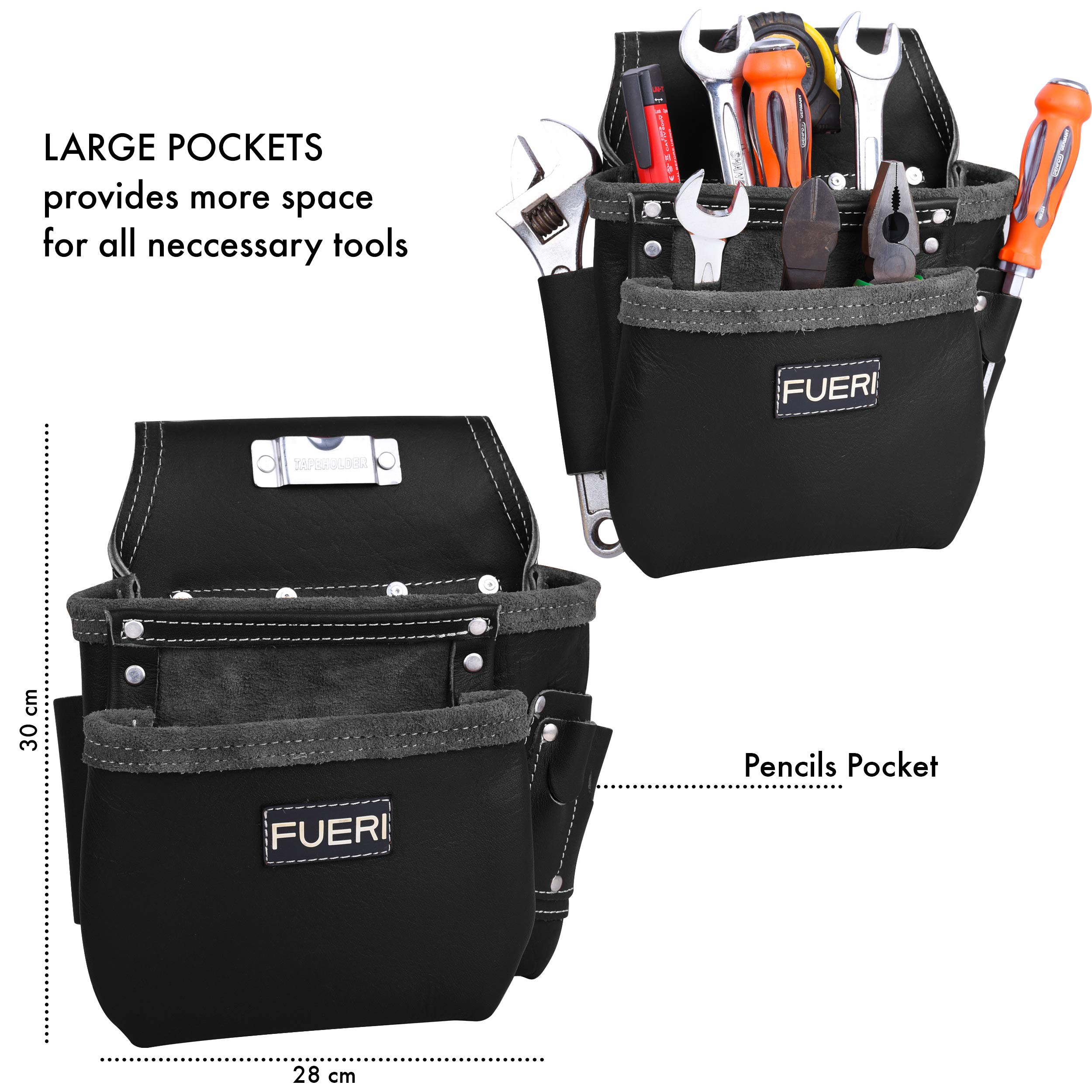 FUERI Tool Pouch Framers Combo Tool Bag Tool Kit Heavy Duty Pro Gauge