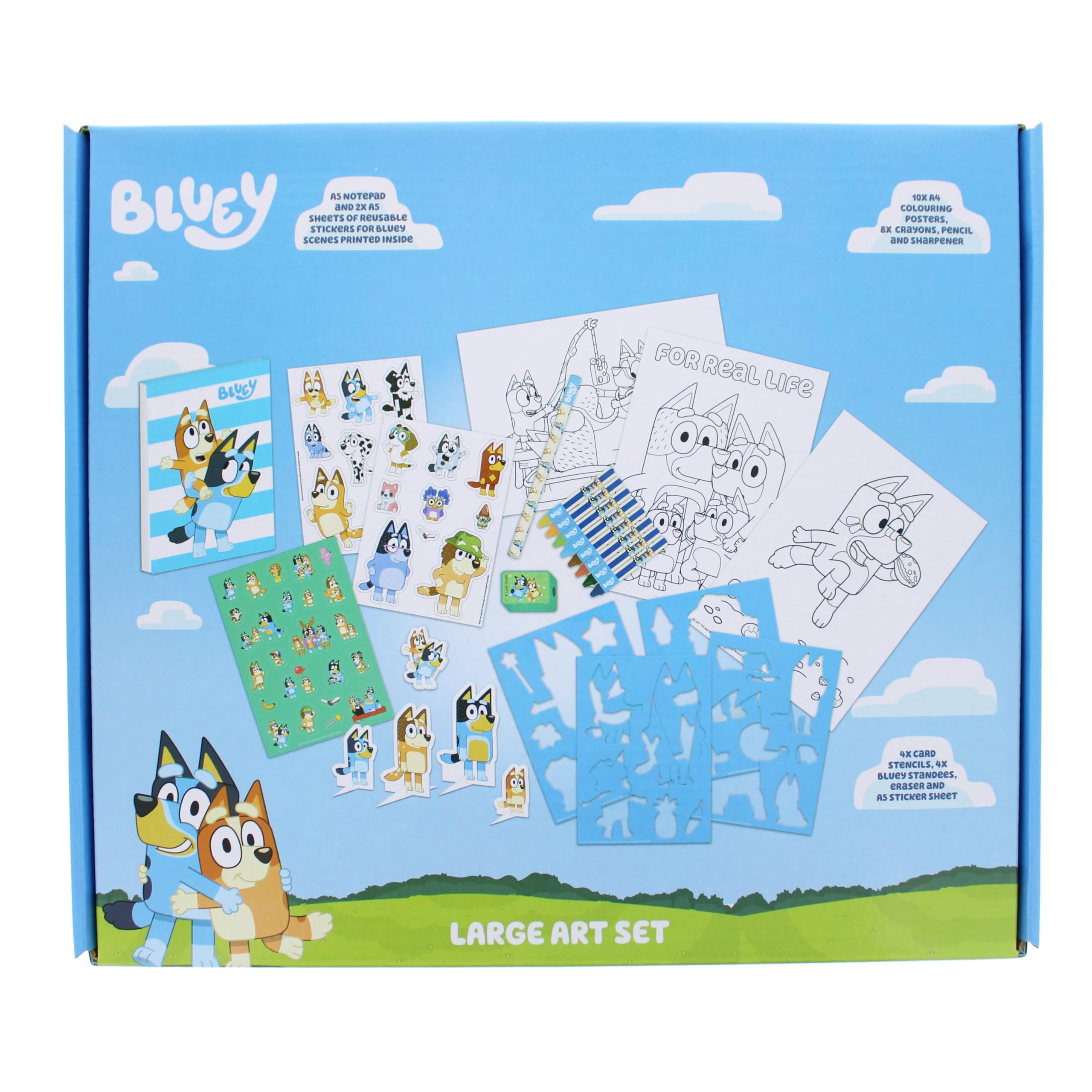 Blueprint Collections Bluey Large Art Set | Kids Art Supplies & Colouring Kit | Bluey Stationery & Gifts