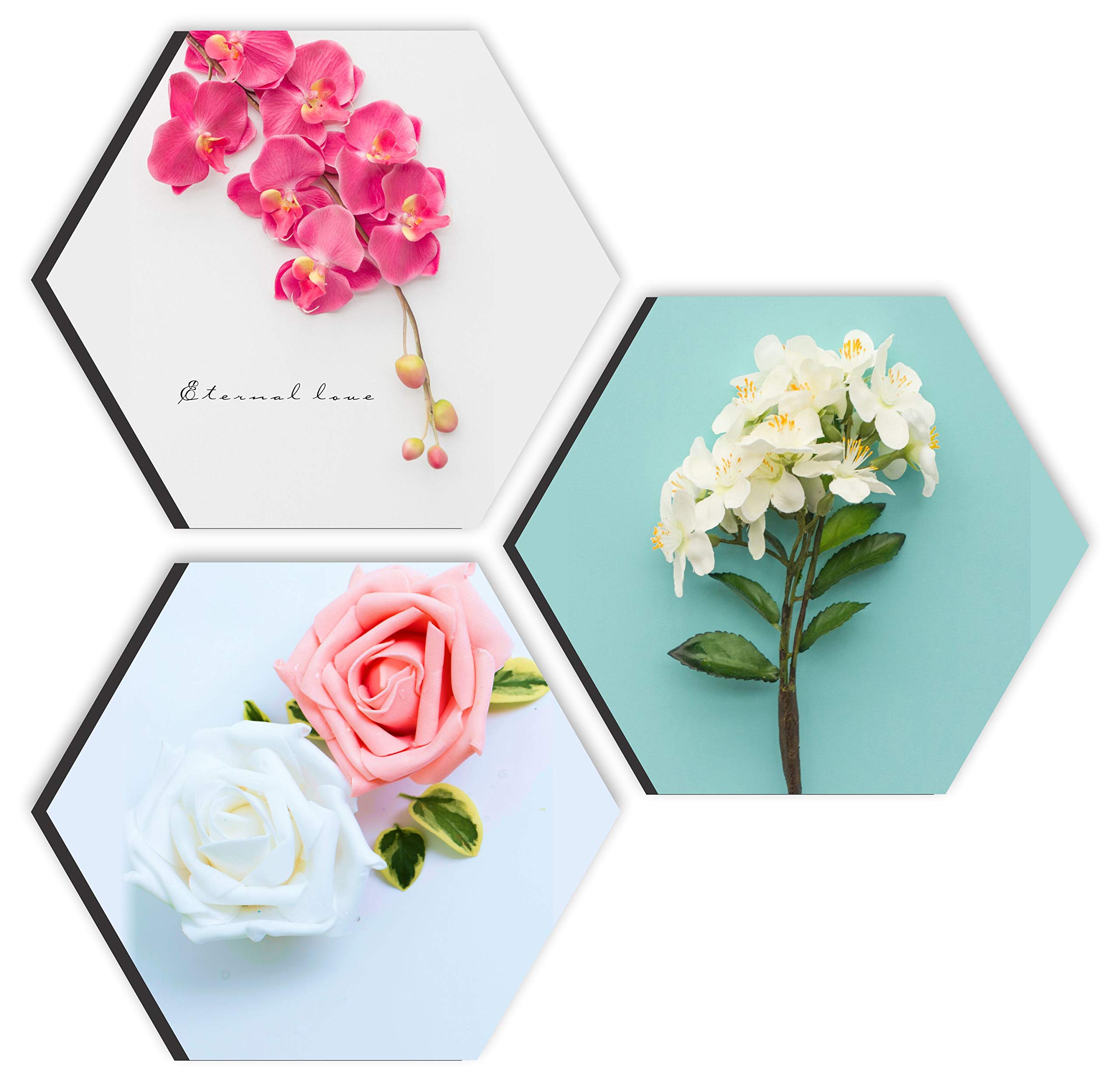 SAF paintings Preety Flower and Leaf in Cone Pot 3 Pieces UV Textured Multi-Effect Self adheshive Painting 17 Inch X 17 Inch (color4) (B08VJ4RH6S) Amazon Price History, Amazon Price Tracker