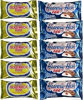 Elmer Chocolate Easter Eggs Assortment, Heavenly Hash and Gold Brick, 10 Count, with bonus Kids Stickers Perfect for Easter Baskets
