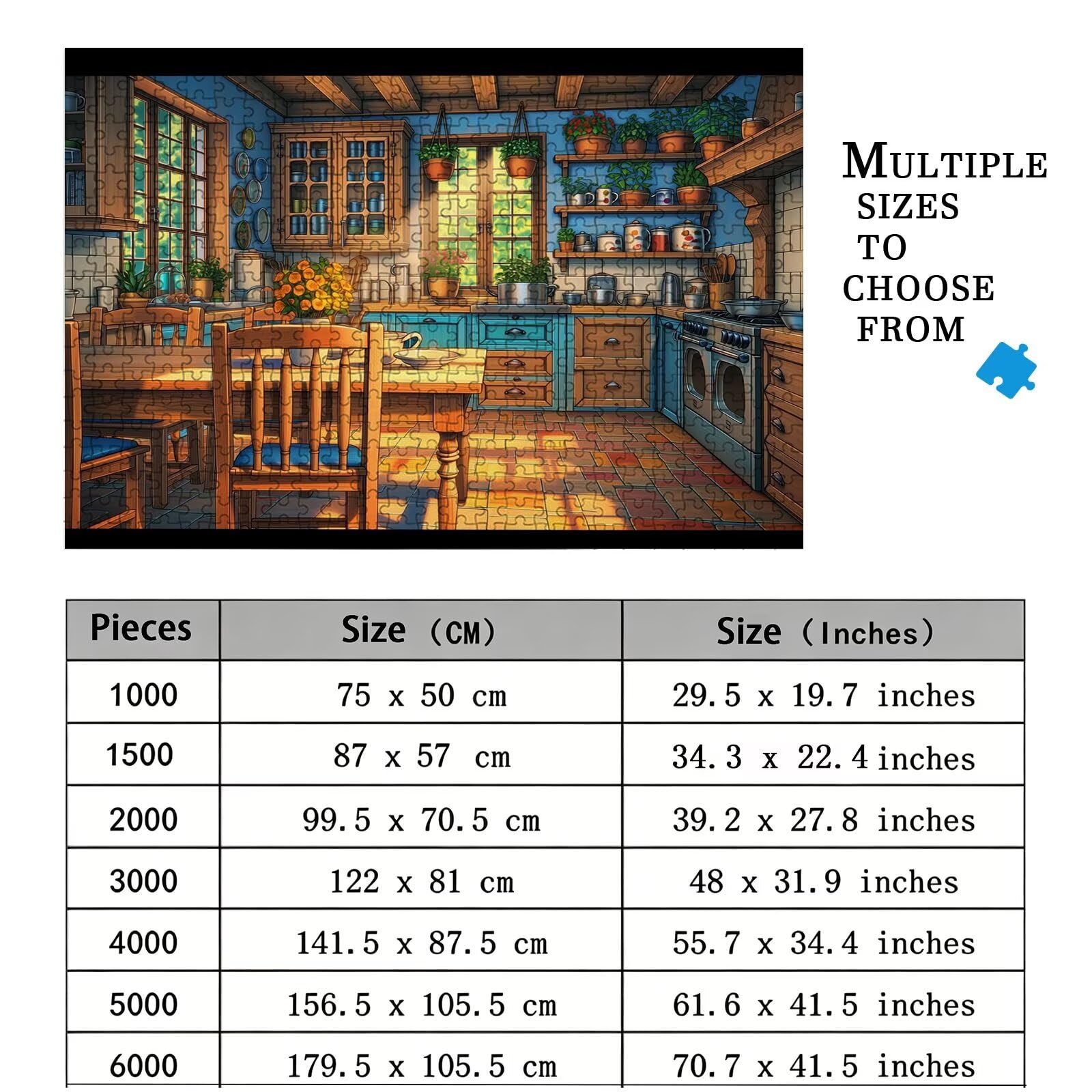 Puzzle 6000 elementów, drewniane puzzle dla dorosłych, klasyczna gra edukacyjna, zastawa stołowa, duże, Impossible Jigsaw, dekoracja, puzzle i prezenty, zestaw do majsterkowania dla dorosłych, 179,5 x