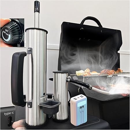 Advanced Smoke Tube for Pellet Smoker, Latest Upgrade Cold Smoker Generator for Gas Grilling, Portable Cordless Electric, Hot or Cold Smoking: Fit Any Grill or Smoke, Perfect Gifts for Men, Fathers