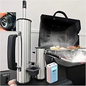 Advanced Smoke Tube for Pellet Smoker, Latest Upgrade Cold Smoker Generator for Gas Grilling, Portable Cordless Electric, Hot or Cold Smoking: Fit Any Grill or Smoke, Perfect Gifts for Men, Fathers