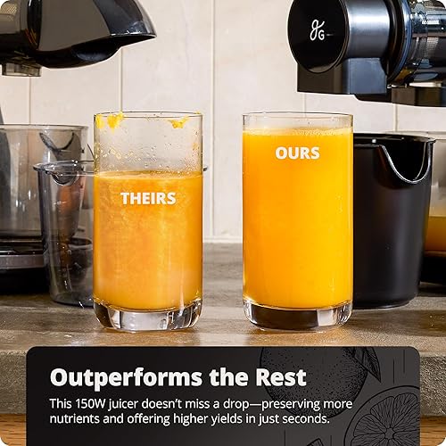 Miniatura 4 de Greater Goods Exprimidor de masticación lenta - Un potente exprimidor de prensa en frío fácil de limpiar  Un extractor de jugo para los jugos de