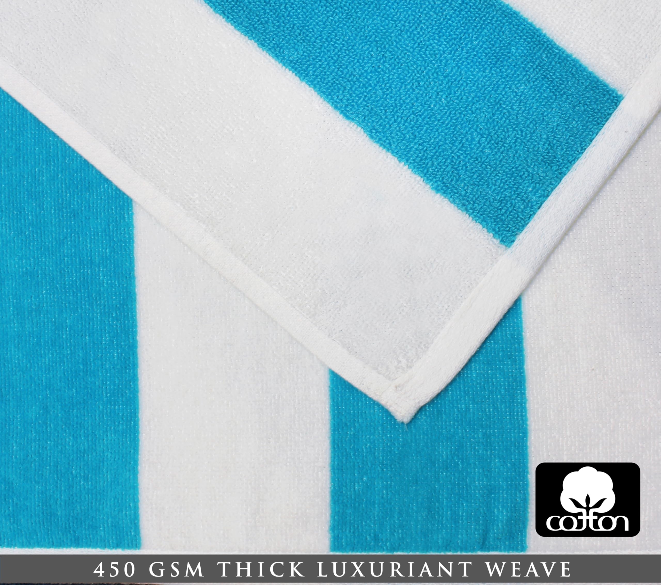 COTTON CRAFT Telo mare oversize – Confezione da 2 teli mare XL – 100% velluto di cotone – grande e grande – spesso peluche 450 g/m² super morbido asciugamano di lusso – piscina picnic – 89 x 177,8 cm