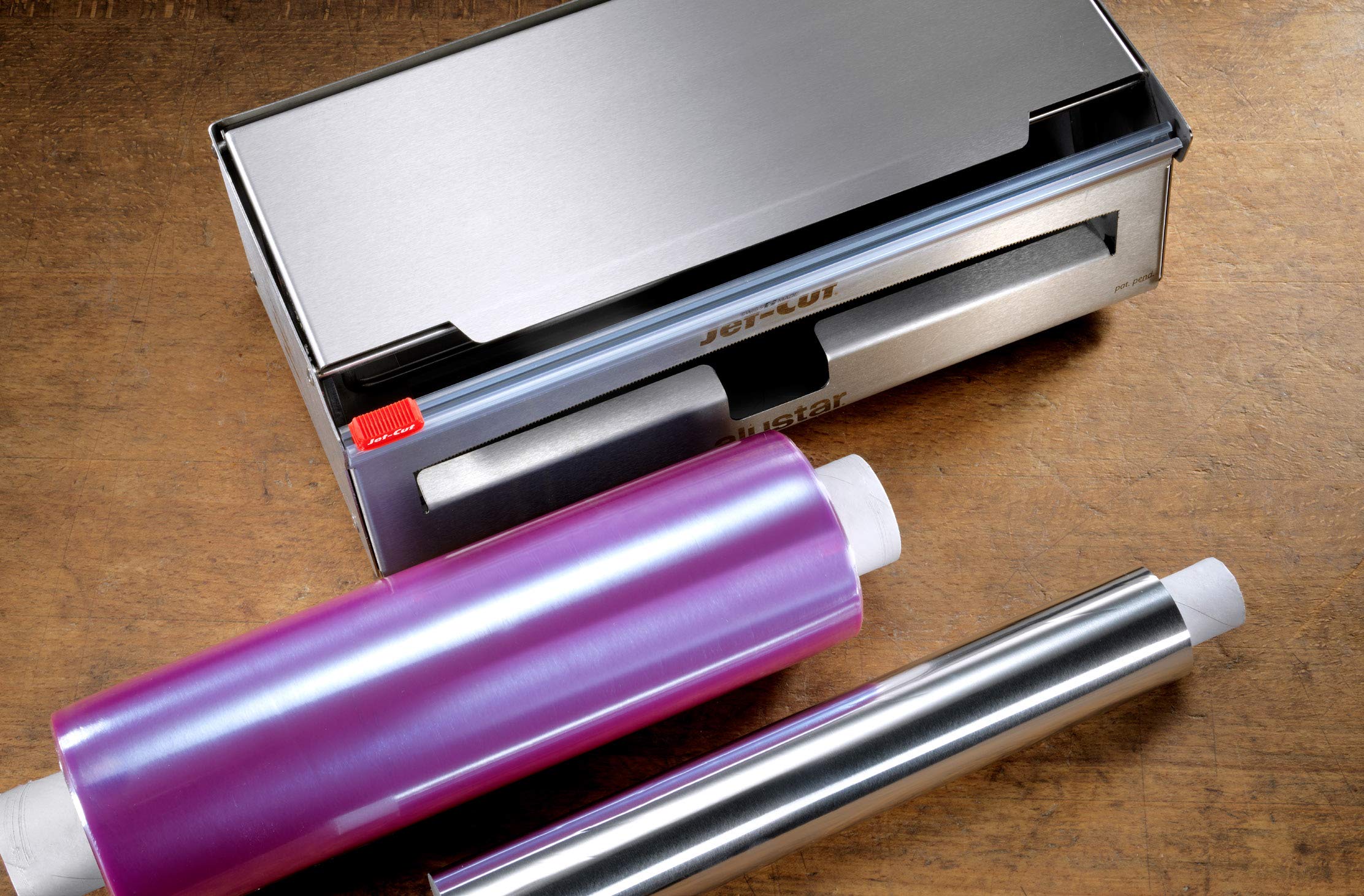 INOX+ Dispenser inklusive Frischhaltefolie & Alufolie, Gastronomie, Edelstahl, 45 cm