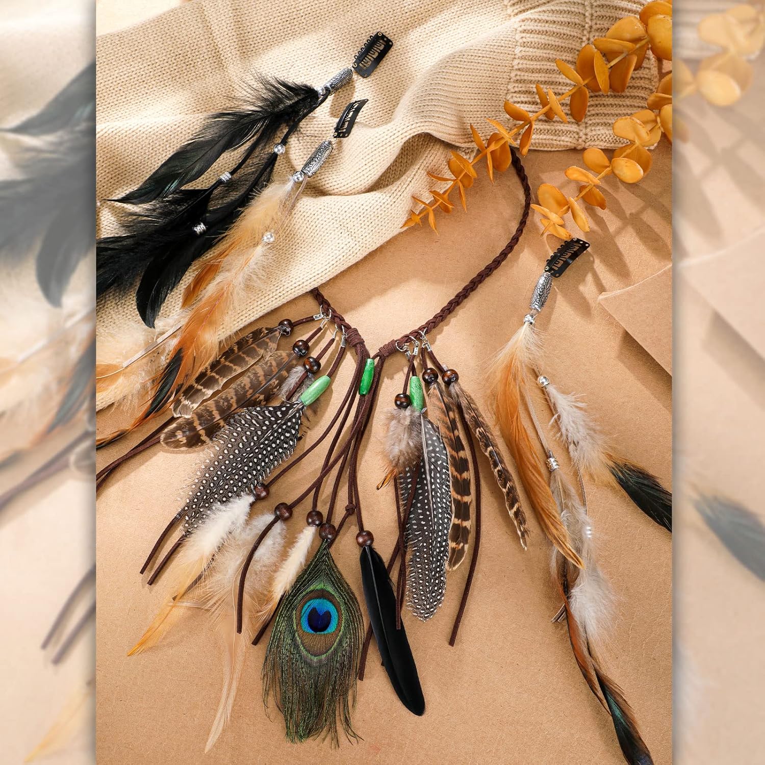 XunYee Pack Feather Hair Clips and Boho Feather Morocco Ubuy