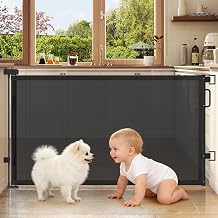 Retractable Baby Gate for Stairs, Extra Wide Dog Gate