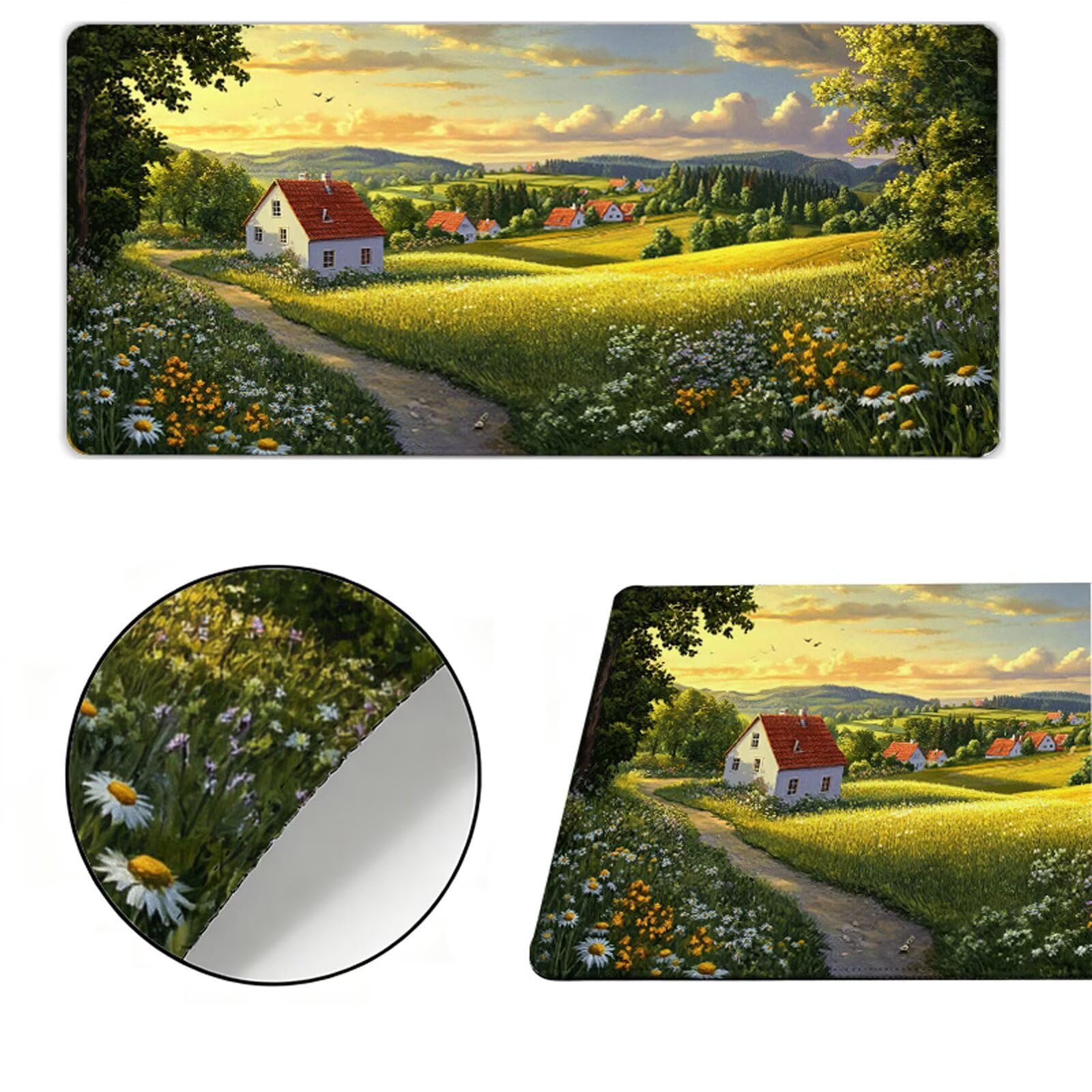 Podkładka pod mysz XXL 1000x500x3mm podkładka pod mysz rolnicza podkładka pod mysz sprężyna poprawia precyzję i szybkość, wodoodporne antypoślizgowe, szyte krawędzie, akcesoria do gier, komputer