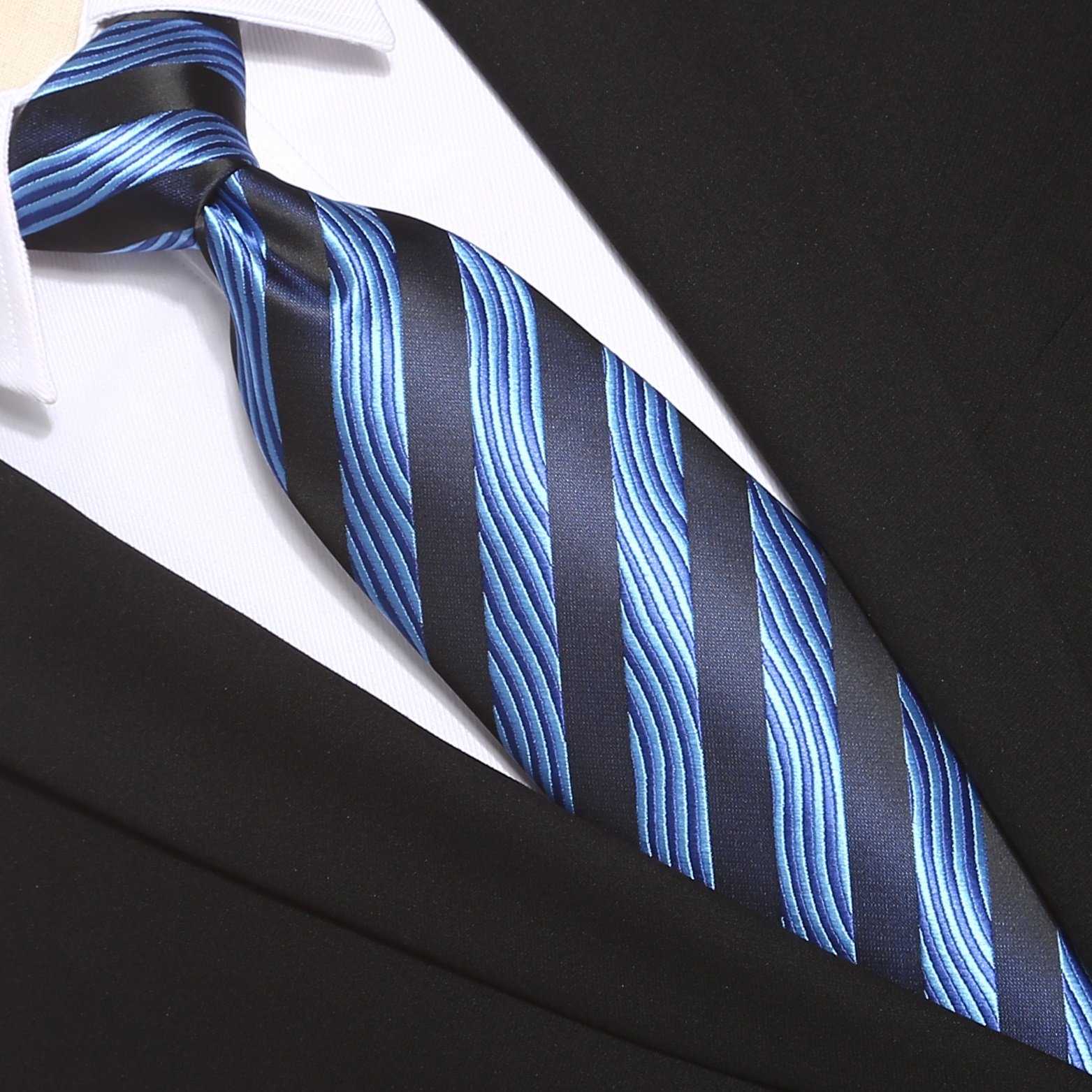 KissTies Jungen Krawatte Satin - Selbstgebundene Krawatte Mit Geschenkbox