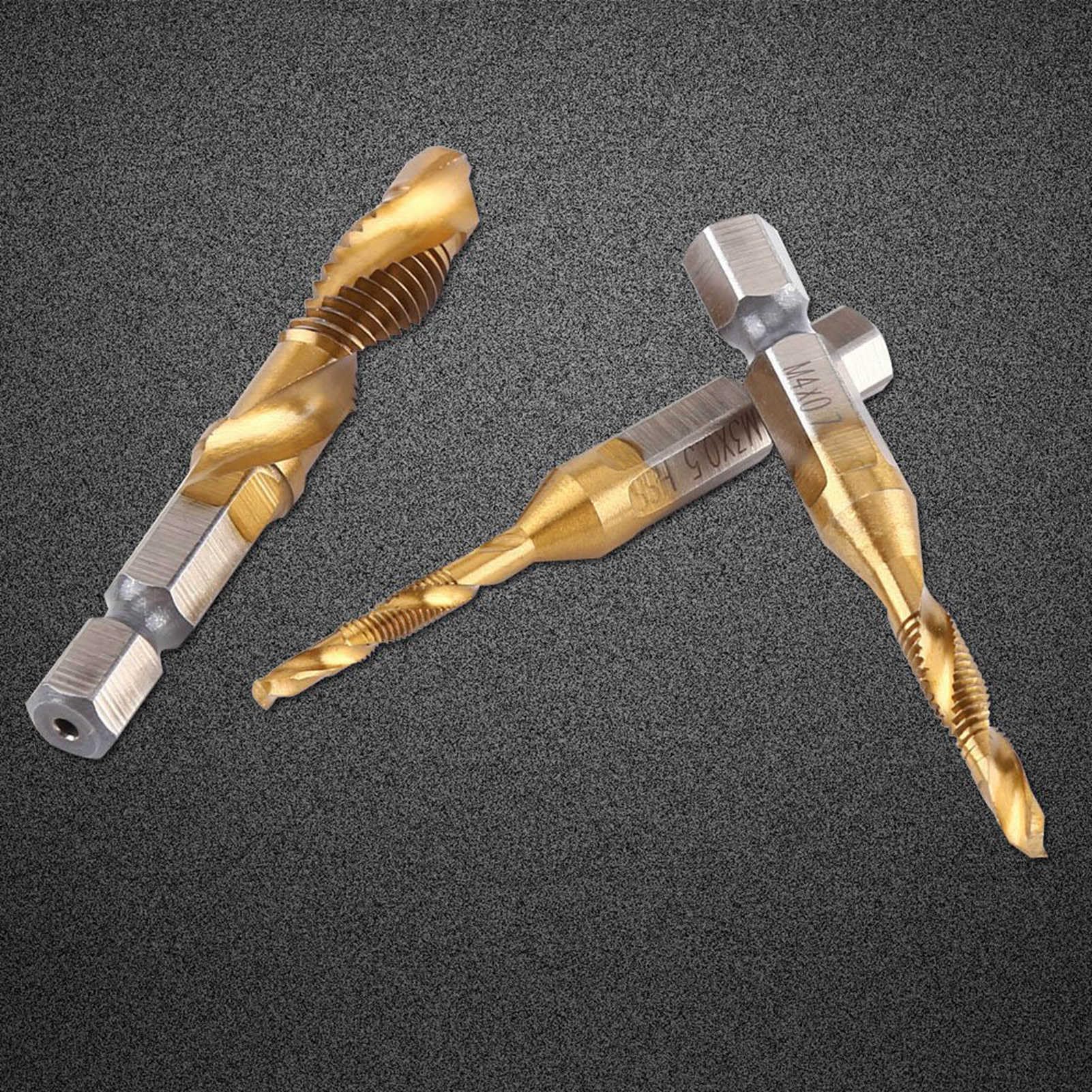 Combinatie Boor en Tap Set, 6 stk Boorset Countersink Tap HSS Imposta combinatie met verzonken kop, M3 - M10 boor met metrische staaldraad niet voor hard metaal