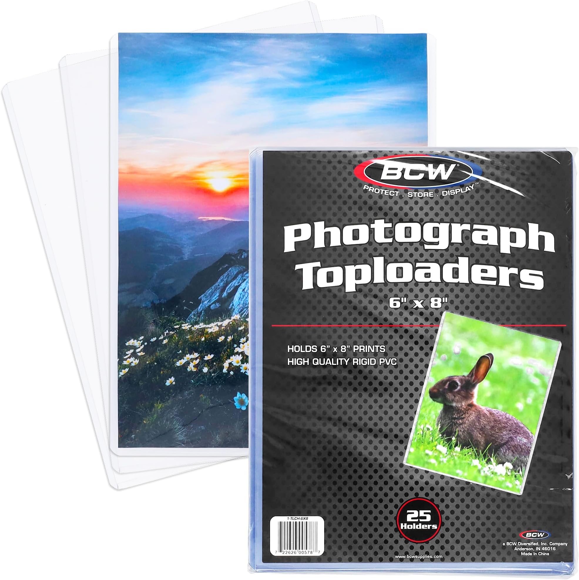 6X8 Toploaders for Photos | 25-Pack | 6x8 Toploaders,Clear Rigid PVC Protectors | Perfect for Photos, Trading Cards and, Baseball Card Protectors