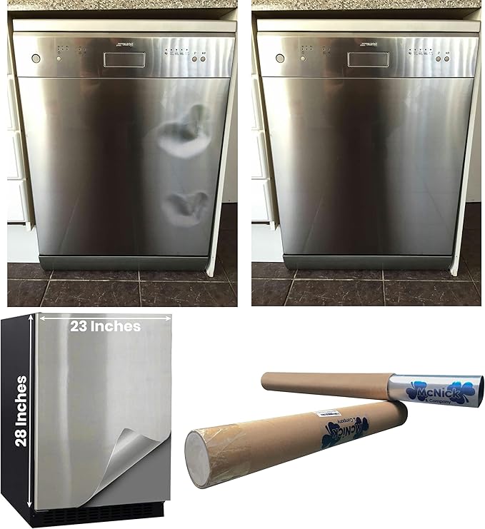 Stainless Steel Dishwasher Cover (23" x 28" Sheet) — Brushed