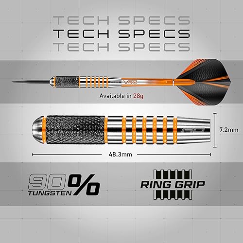 Miniatura 10 de RED DRAGON Juego de dardos de la serie Amberjack con vuelos y ejes (tallos)