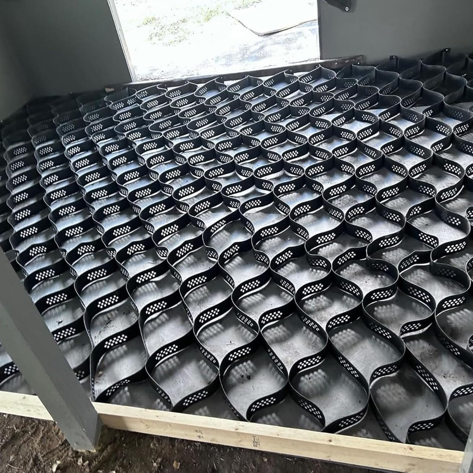 PioMue Gravel Stabilizer Grid, Robust Geo-Grid with Drainage Holes for Gravel Driveways, Geogrid Steep Slope Grid Erosion Control, Ground Gravel Stabilizer Height5cm/2in-4x8m/13x26ft