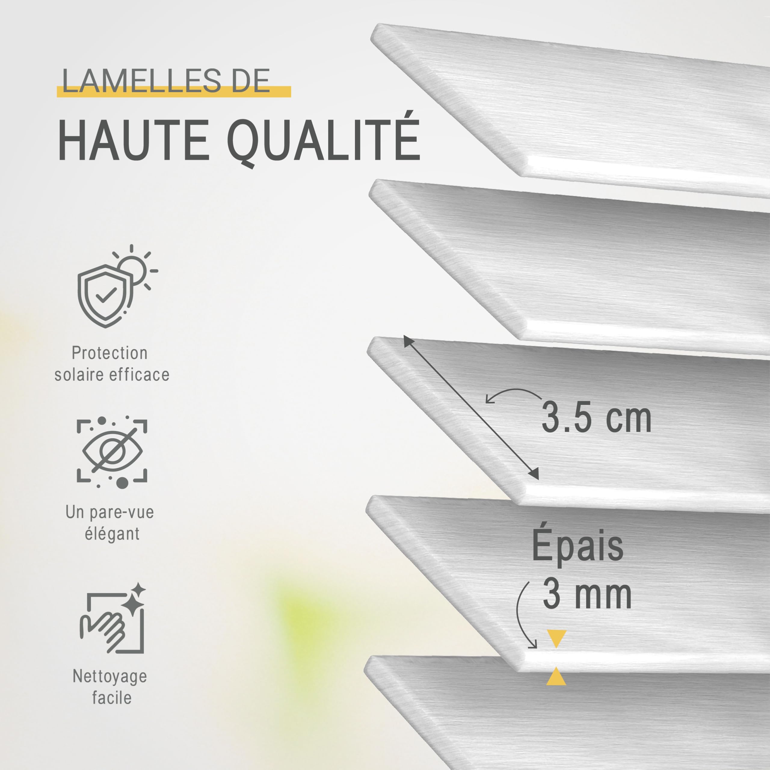 Sol Royal Store Venitien 90x160 cm JH3 – Store Venitien Bois à Lamelles Écologiques Blanc – Stores Vénitiens intérieurs pour Fenêtres et Portes
