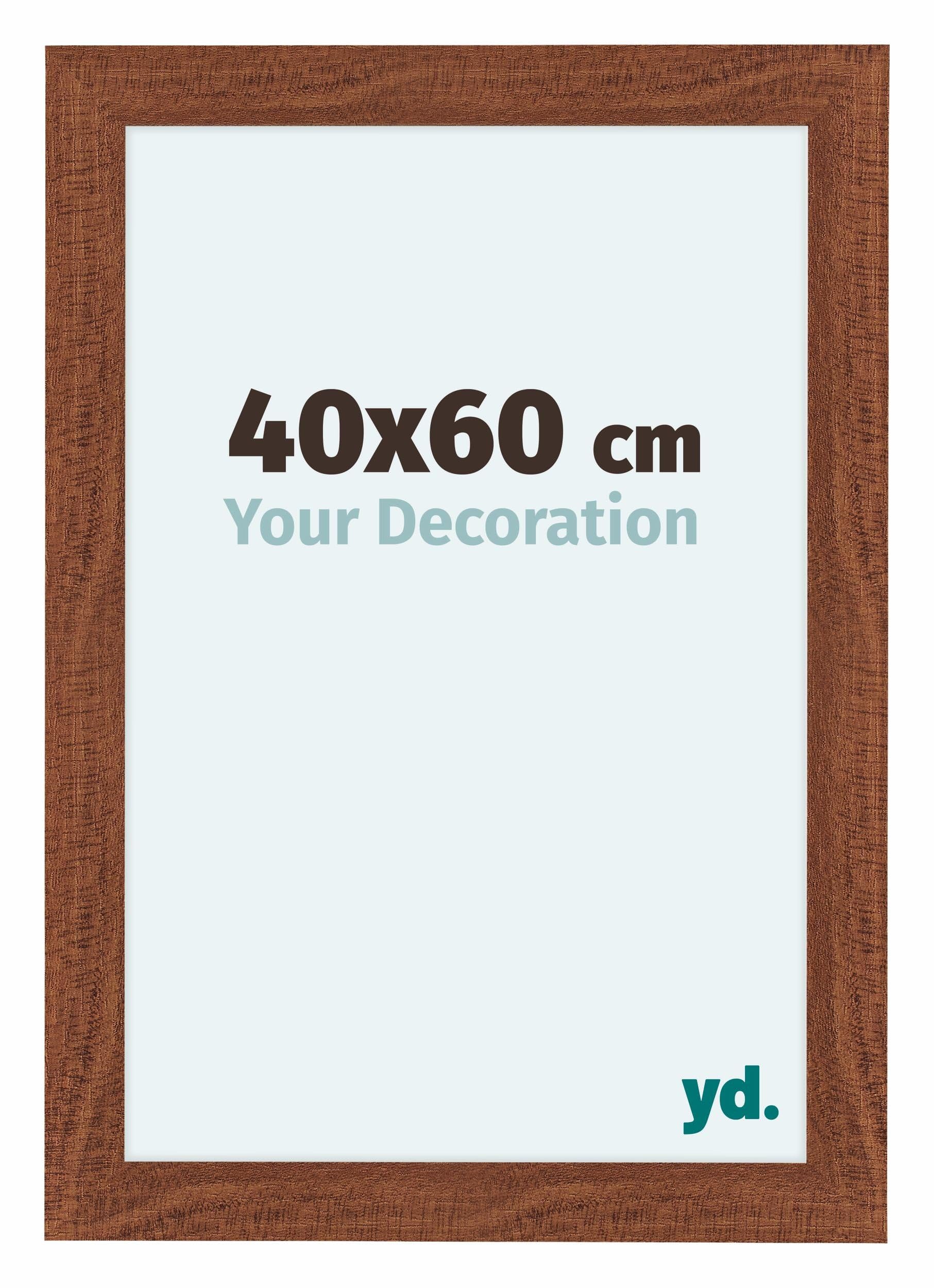 Your Decoration - Picture Frame 40x60 cm - Walnut - Decorative Wall Frame in MDF with Antireflection - Frame 40x60 - Como